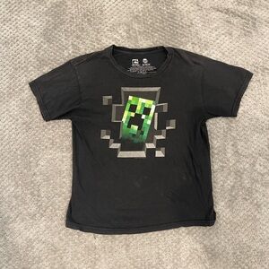 Minecraft Creeper Black T-Shirt Small